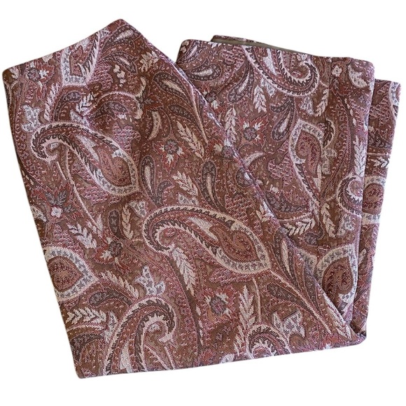Parisian Dresses & Skirts - Vintage Parisian Tapestry Skirt Women's 12 Red Brown Winter 90s Fall Art Avant